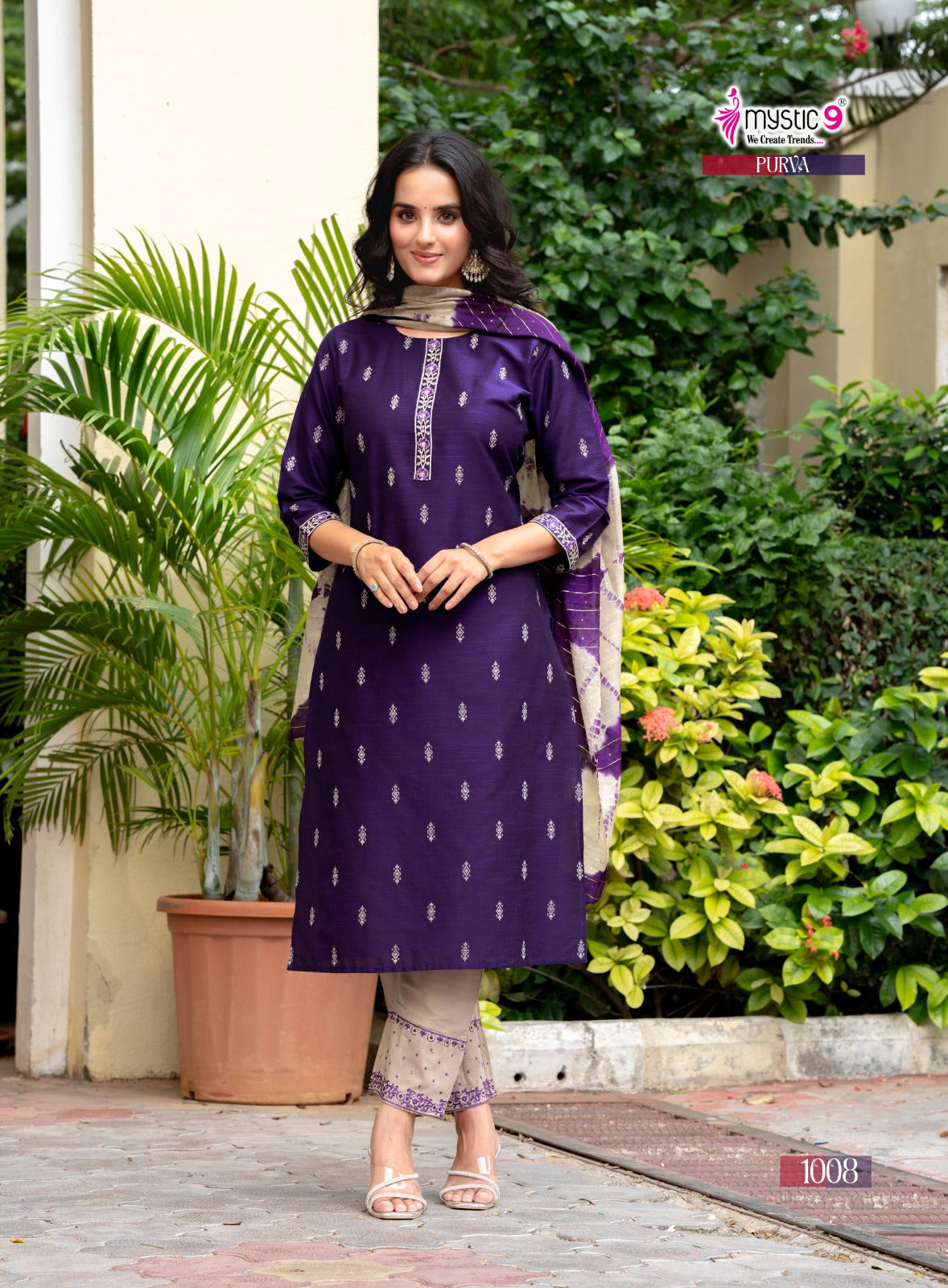 Purva Vol 1 Mystic 9 Banglori Silk Readymade Pant Style Suits Wholesale Price