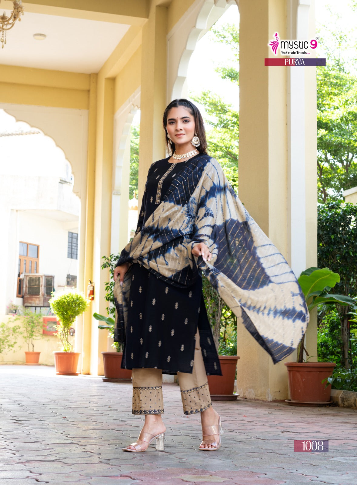 Purva Vol 1 Mystic 9 Banglori Silk Readymade Pant Style Suits Wholesale Price
