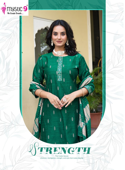 Purva Vol 1 Mystic 9 Banglori Silk Readymade Pant Style Suits Wholesale Price