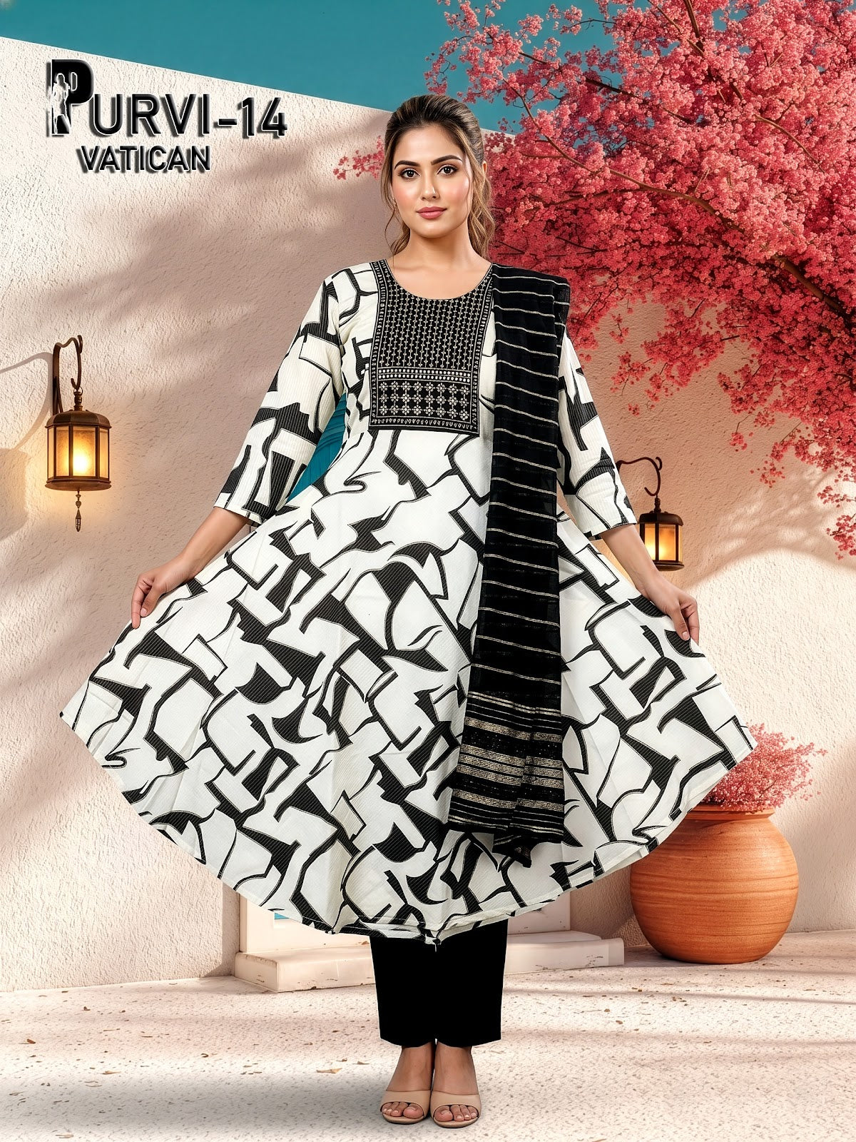 Purvi Prmnt Vatican Readymade Anarkali Suits Manufacturer Gujarat