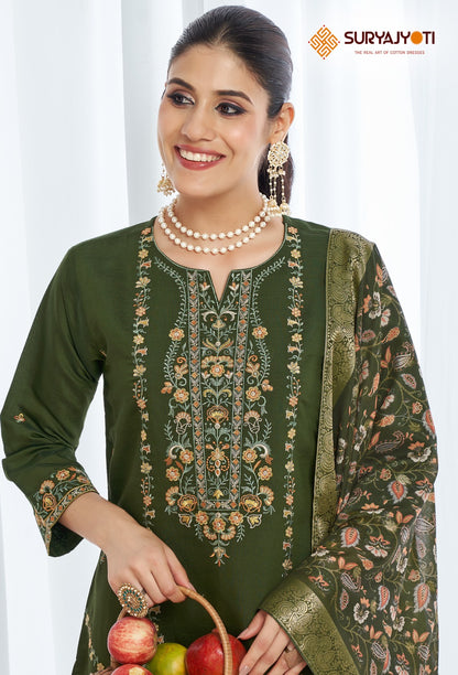 Purvi Vol 1 Suryajyoti Modal Silk Readymade Pant Style Suits Exporter