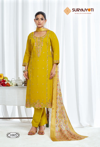 Purvi Vol 1 Suryajyoti Modal Silk Readymade Pant Style Suits Exporter