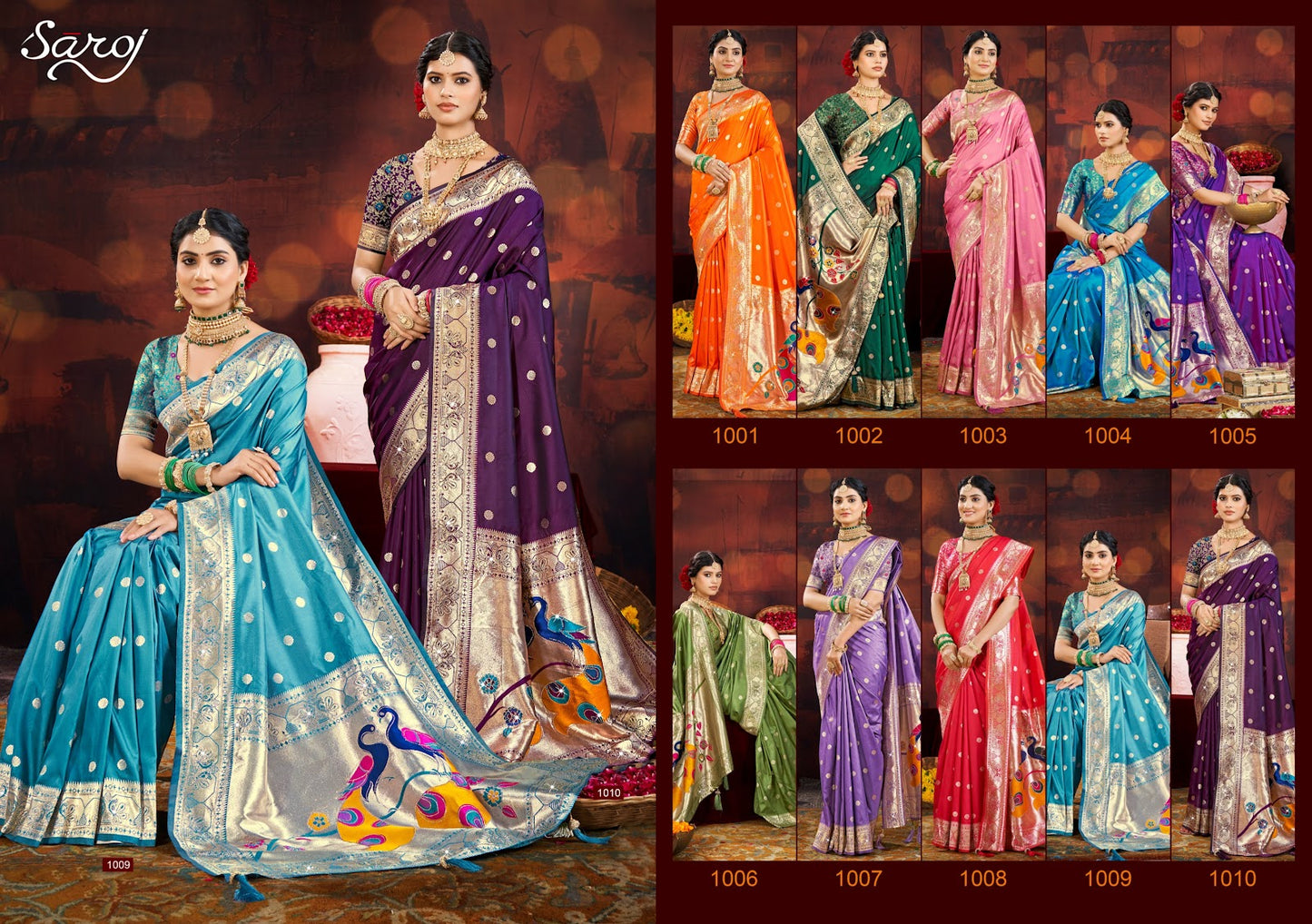 Purvika Paithani Saroski Vol 2 Saroj Silk Sarees Manufacturer