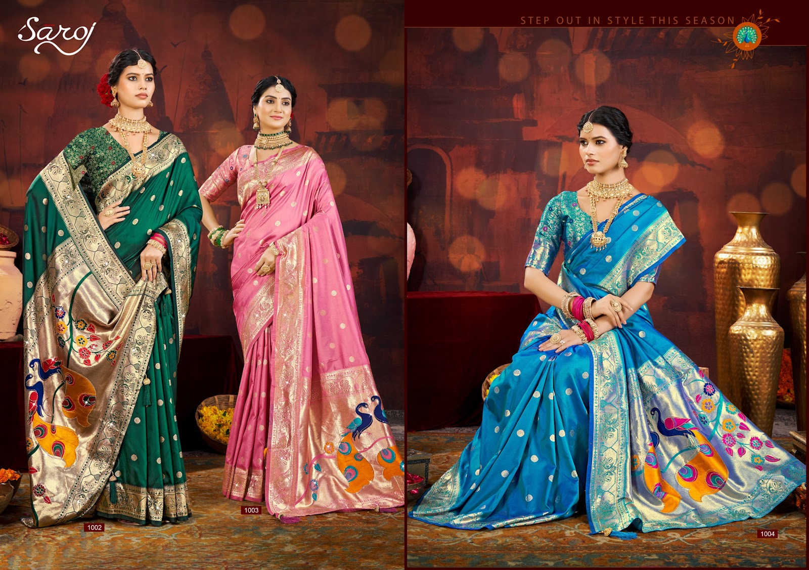 Purvika Paithani Saroski Vol 2 Saroj Silk Sarees Manufacturer