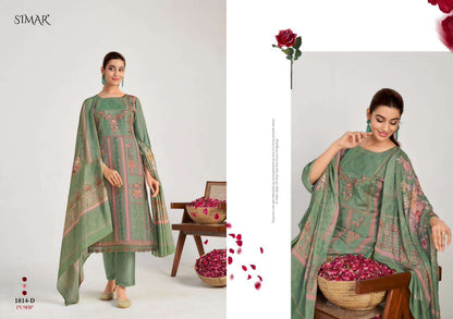 Pushp Simar Viscose Muslin Pant Style Suits Wholesale