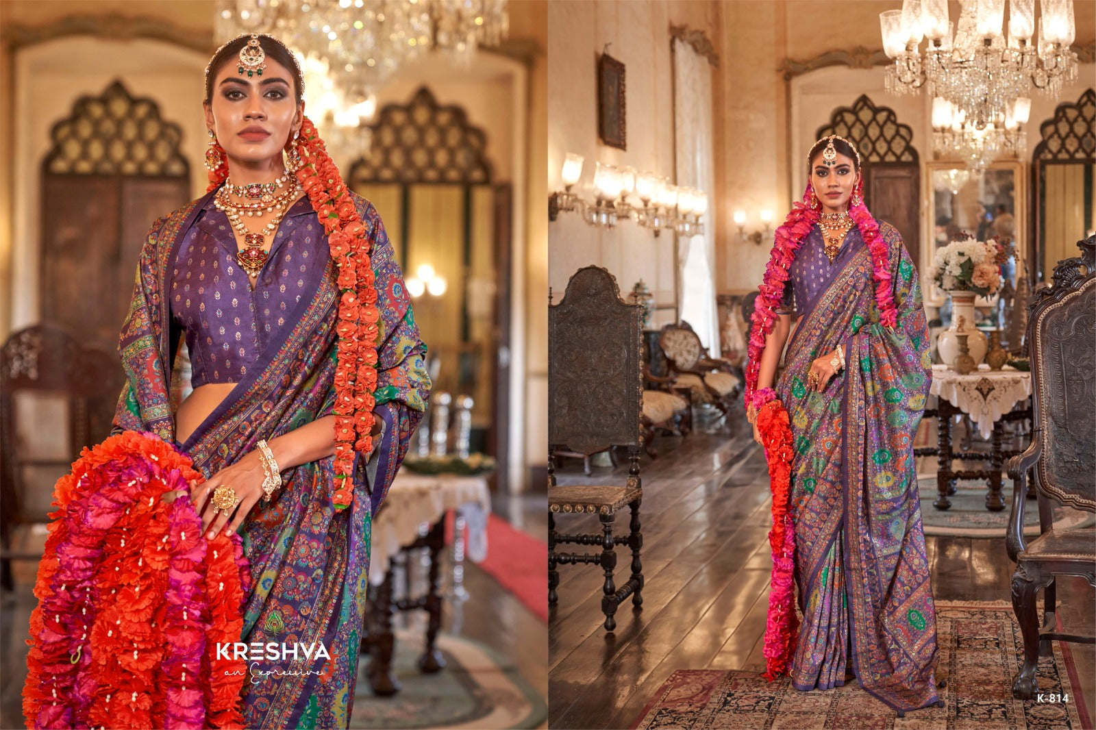 Pushpa Rani 812-817 Kreshva Pv Silk Sarees Wholesale