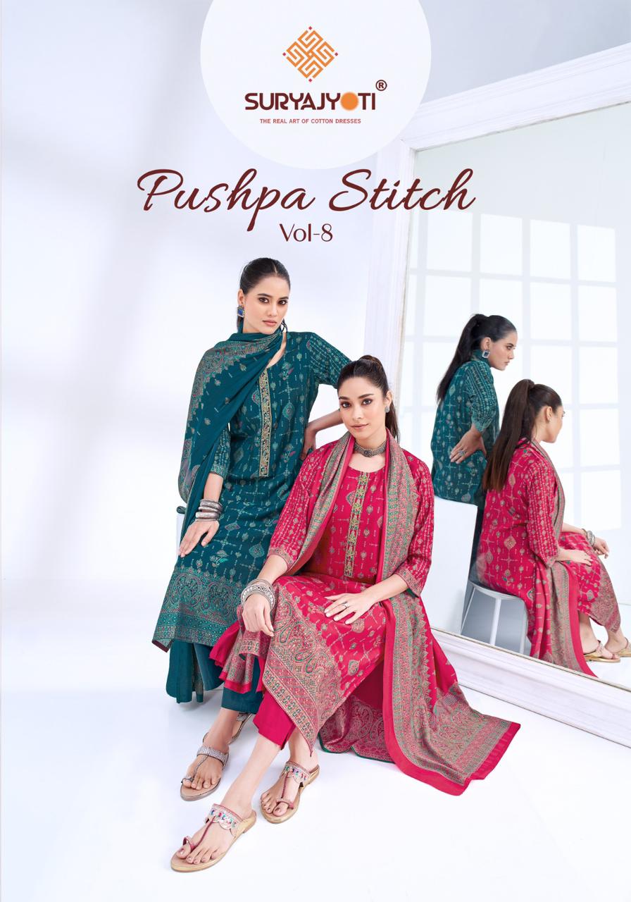 Pushpa Stitch Vol 8 Suryajyoti Modal Readymade Pant Style Suits Wholesaler