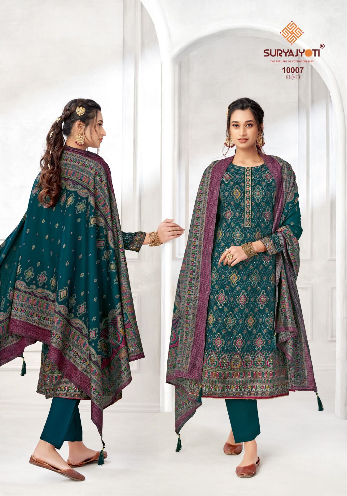 Pushpa Vol 10 Suryajyoti Modal Pant Style Suits Wholesaler Ahmedabad