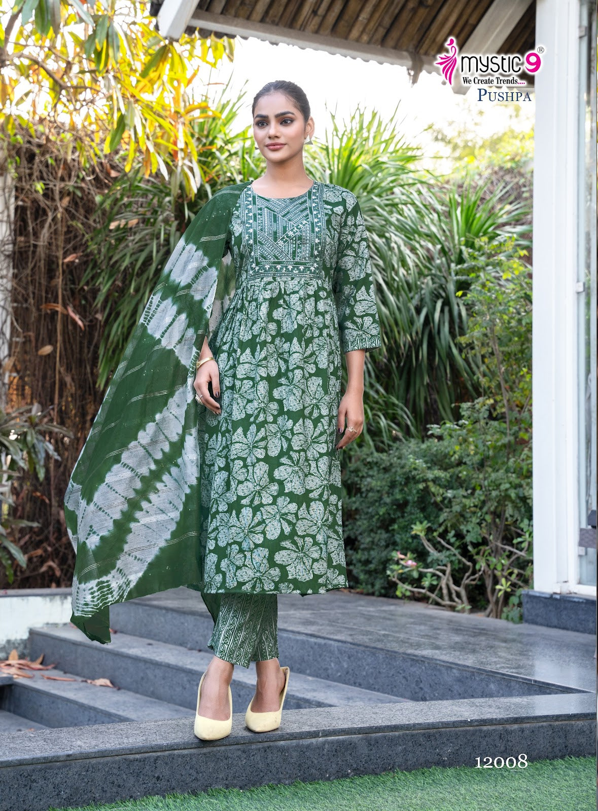 Pushpa Vol 12 Mystic 9 Rayon Readymade Pant Style Suits Wholesale Rate