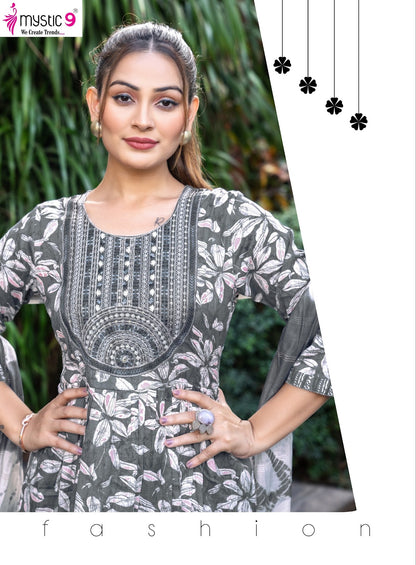 Pushpa Vol 12 Mystic 9 Rayon Readymade Pant Style Suits Wholesale Rate