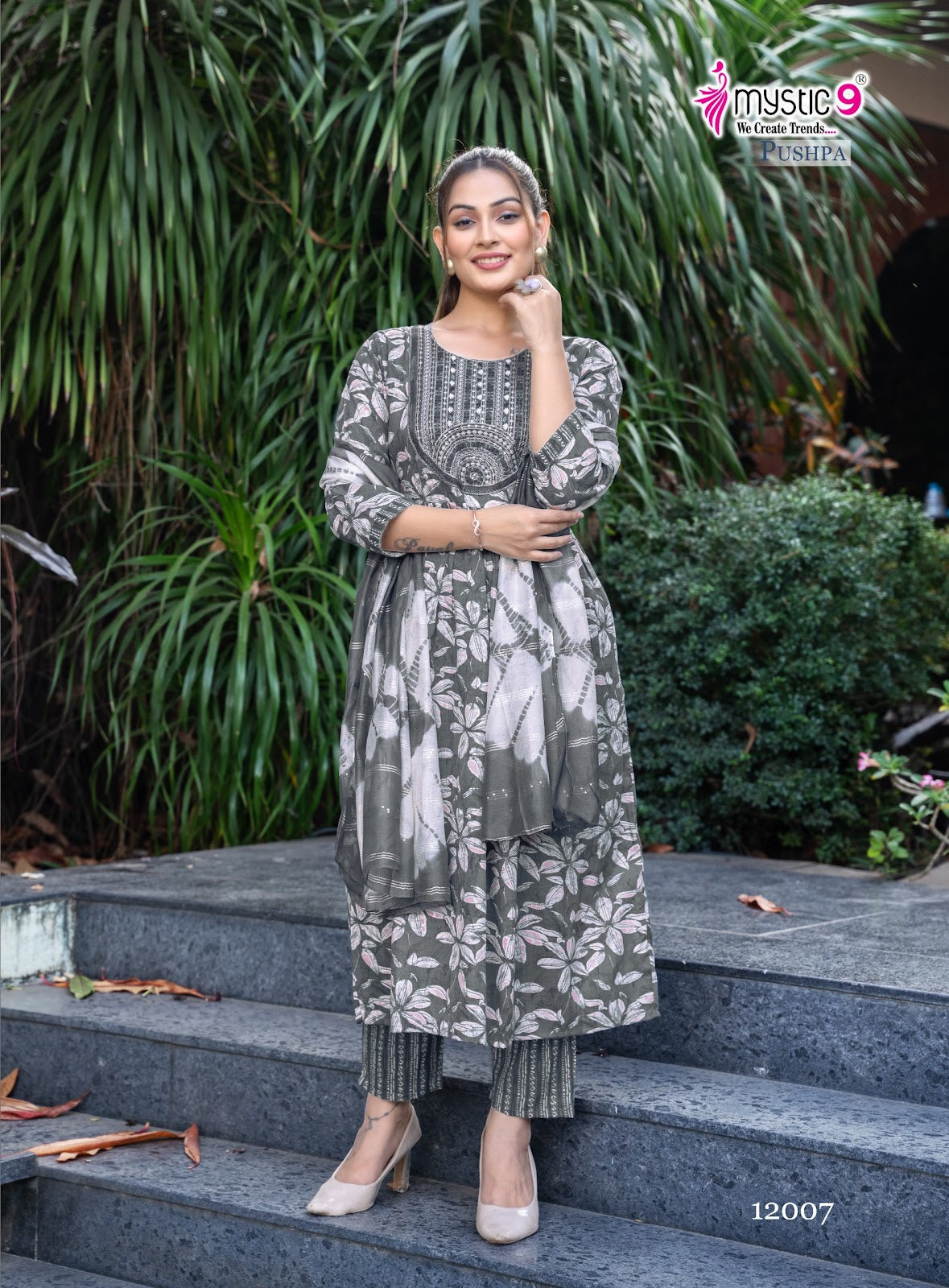 Pushpa Vol 12 Mystic 9 Rayon Readymade Pant Style Suits Wholesale Rate