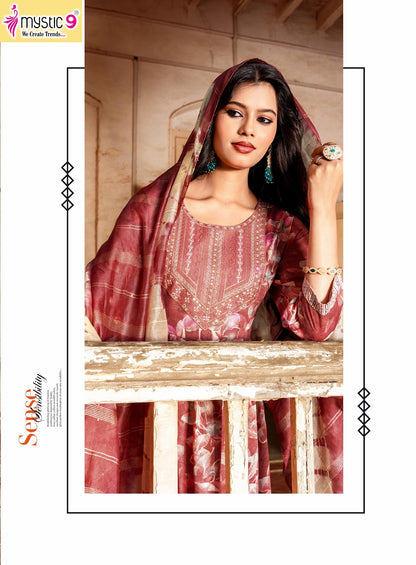 Pushpa Vol 13 Mystic 9 Rayon Capsule Readymade Pant Style Suits Wholesaler Gujarat
