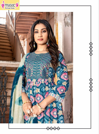 Pushpa Vol 13 Mystic 9 Rayon Capsule Readymade Pant Style Suits Wholesaler Gujarat