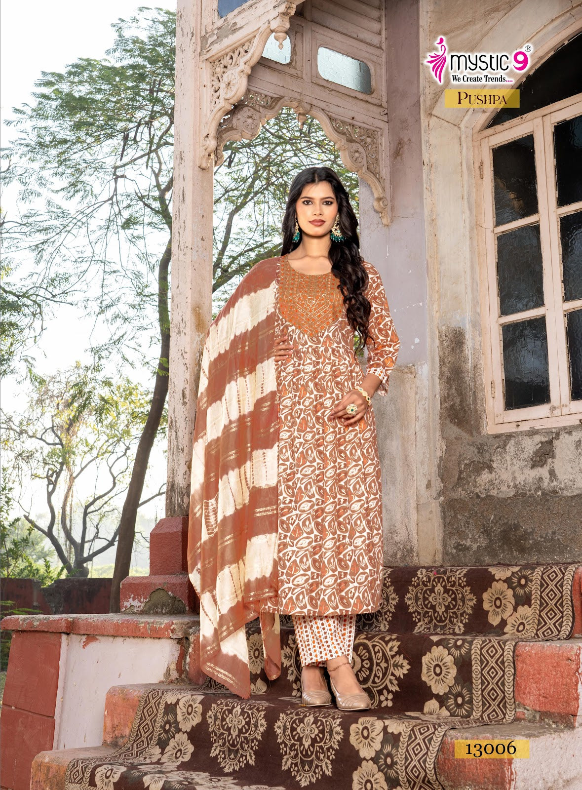Pushpa Vol 13 Mystic 9 Rayon Capsule Readymade Pant Style Suits Wholesaler Gujarat