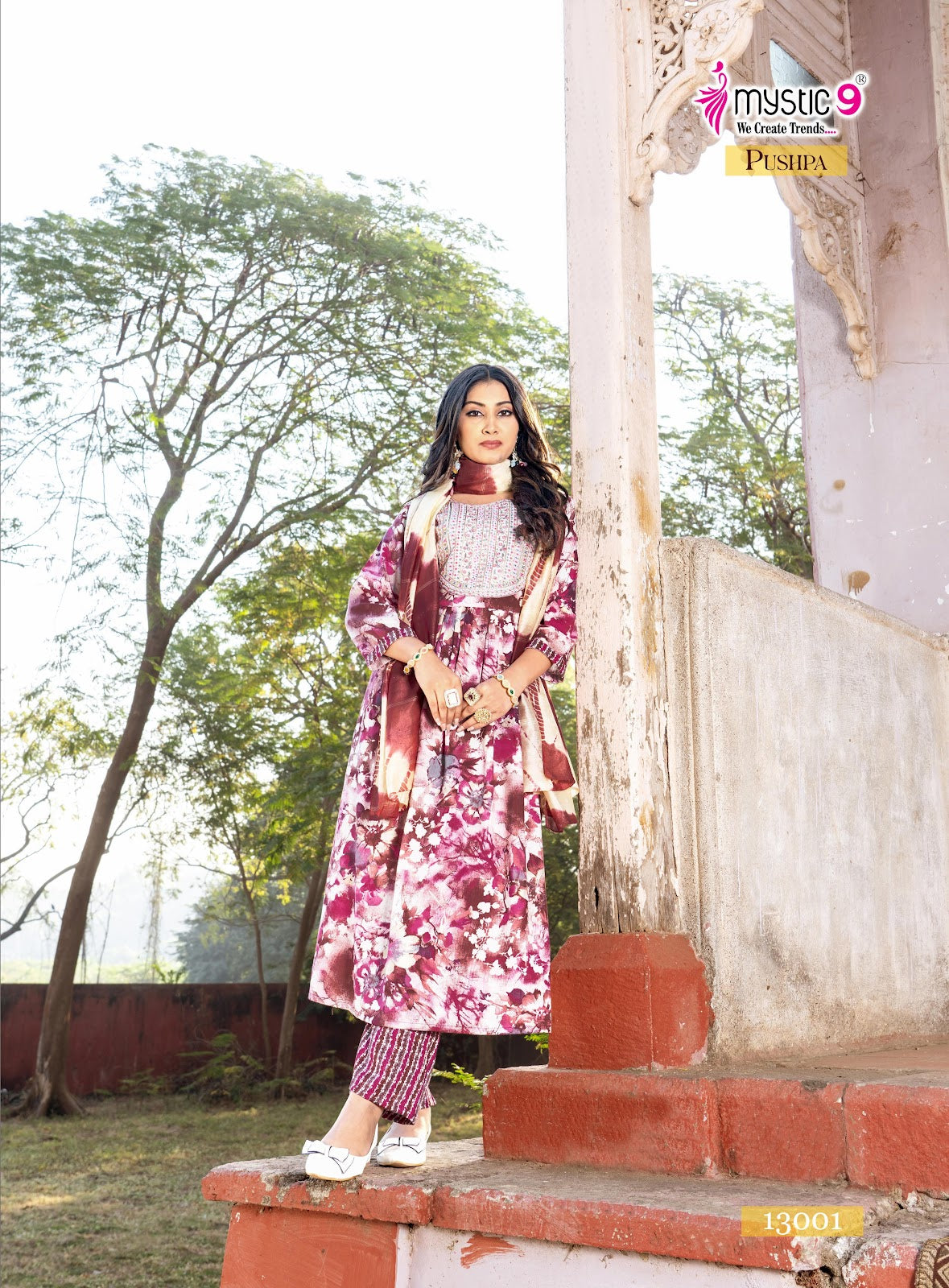Pushpa Vol 13 Mystic 9 Rayon Capsule Readymade Pant Style Suits Wholesaler Gujarat