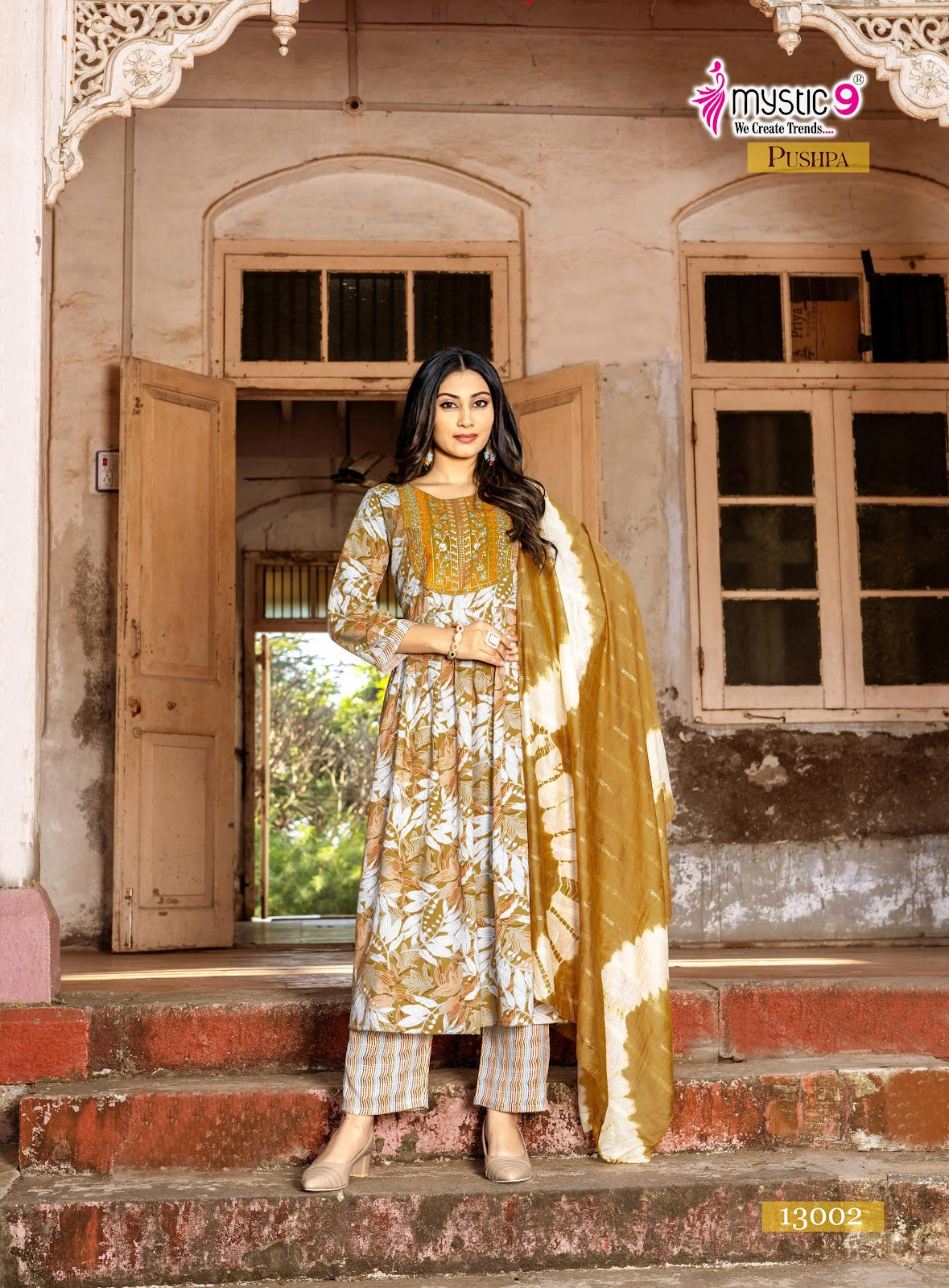 Pushpa Vol 13 Mystic 9 Rayon Capsule Readymade Pant Style Suits Wholesaler Gujarat