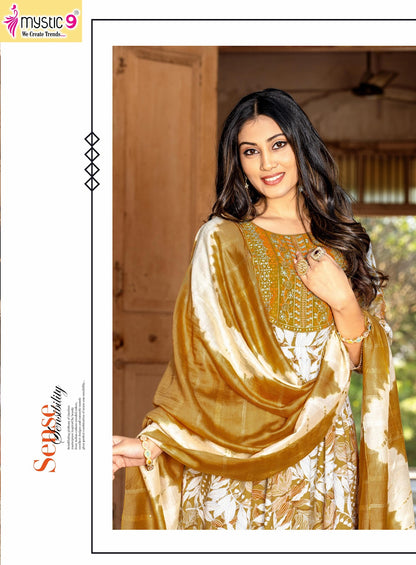 Pushpa Vol 13 Mystic 9 Rayon Capsule Readymade Pant Style Suits Wholesaler Gujarat