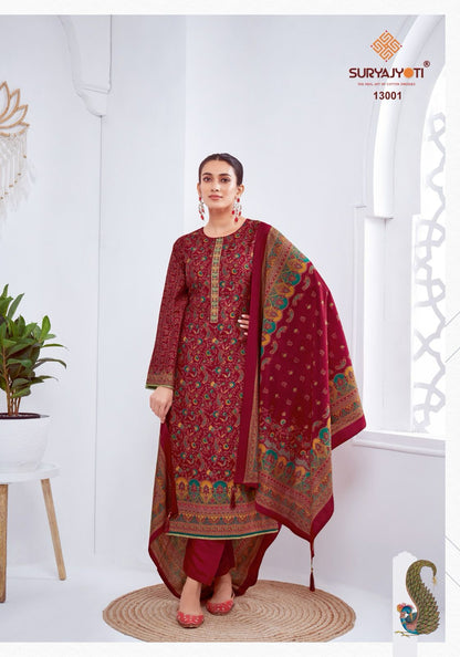 Pushpa Vol 13 Suryajyoti Modal Pant Style Suits Wholesaler Gujarat