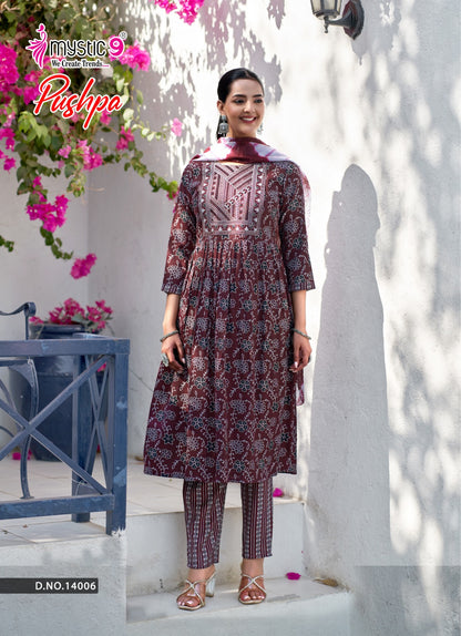 Pushpa Vol 14 Mystic 9 Rayon Capsule Readymade Pant Style Suits Wholesale Price