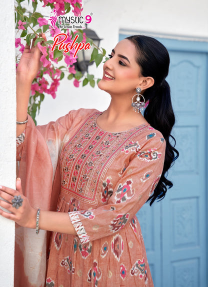 Pushpa Vol 14 Mystic 9 Rayon Capsule Readymade Pant Style Suits Wholesale Price