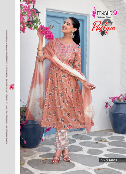 Pushpa Vol 14 Mystic 9 Rayon Capsule Readymade Pant Style Suits Wholesale Price