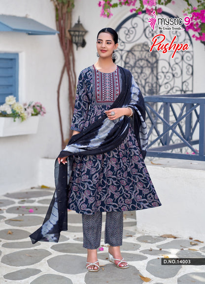 Pushpa Vol 14 Mystic 9 Rayon Capsule Readymade Pant Style Suits Wholesale Price