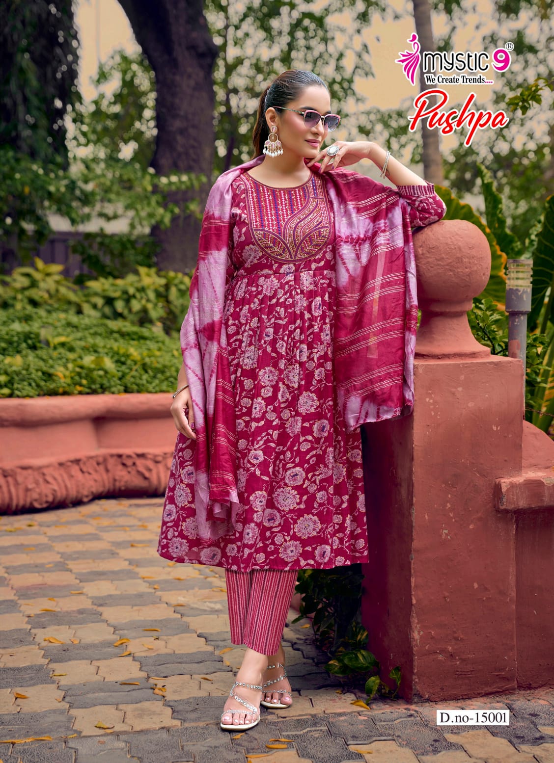 Pushpa Vol 15 Mystic 9 Rayon Readymade Anarkali Suits Wholesaler Gujarat