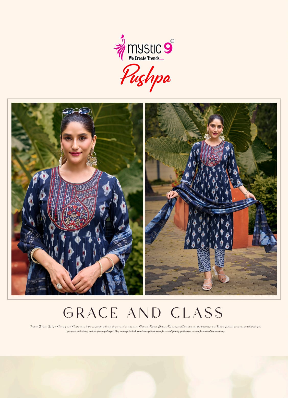 Pushpa Vol 15 Mystic 9 Rayon Readymade Anarkali Suits Wholesaler Gujarat
