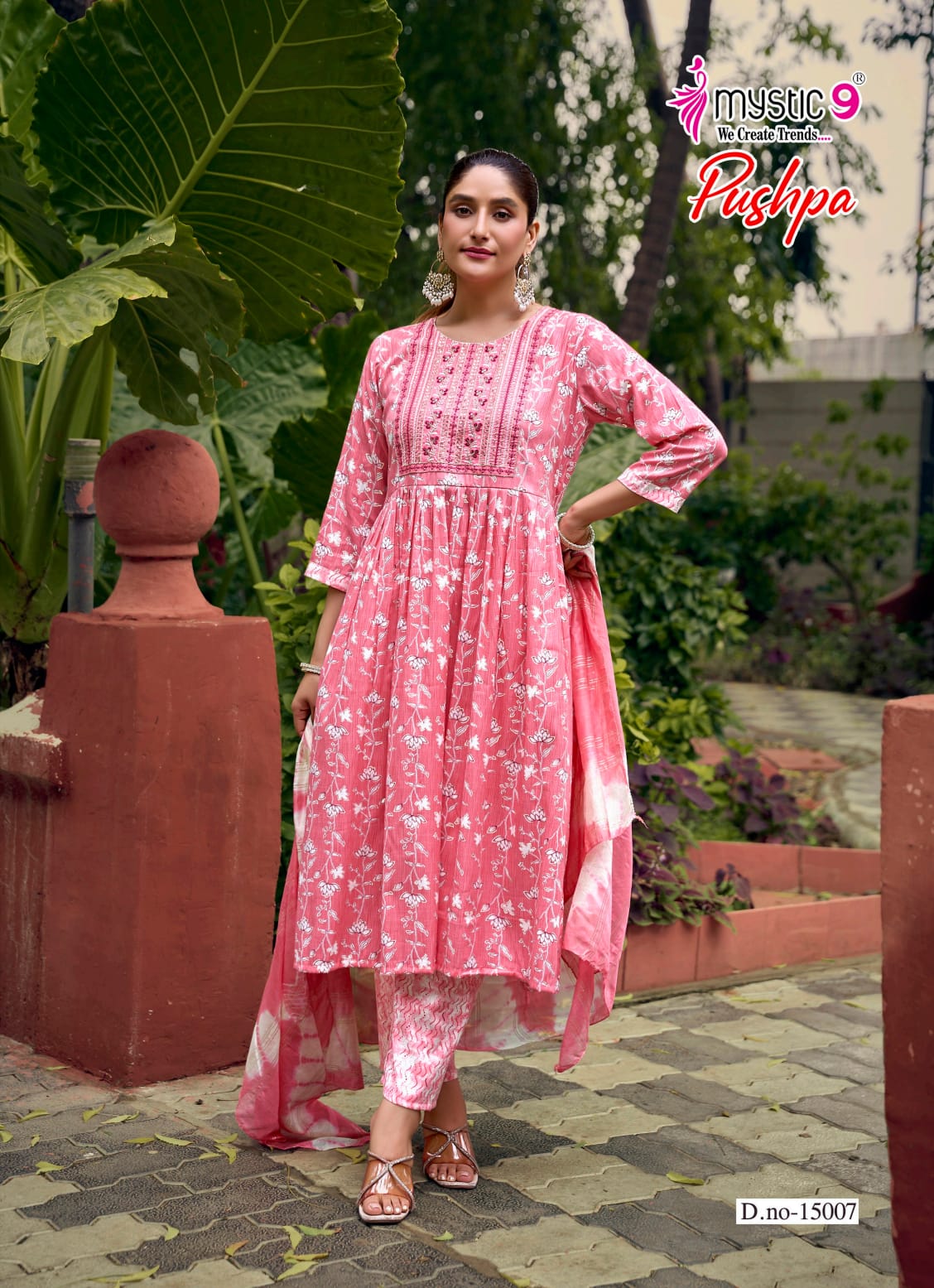 Pushpa Vol 15 Mystic 9 Rayon Readymade Anarkali Suits Wholesaler Gujarat