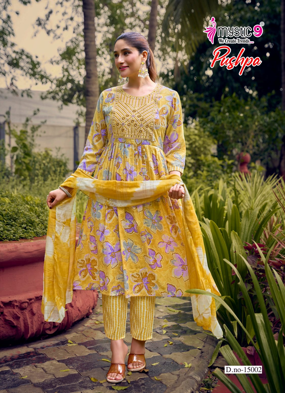 Pushpa Vol 15 Mystic 9 Rayon Readymade Anarkali Suits Wholesaler Gujarat