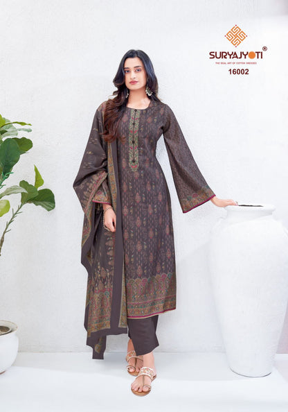 Pushpa Vol 16 Suryajyoti Modal Silk Pant Style Suits Supplier India