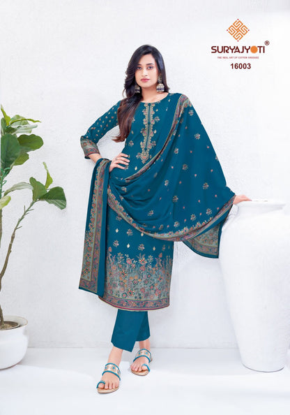 Pushpa Vol 16 Suryajyoti Modal Silk Pant Style Suits Supplier India