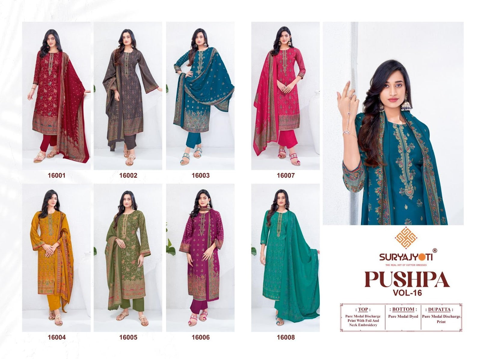Pushpa Vol 16 Suryajyoti Modal Silk Pant Style Suits Supplier India