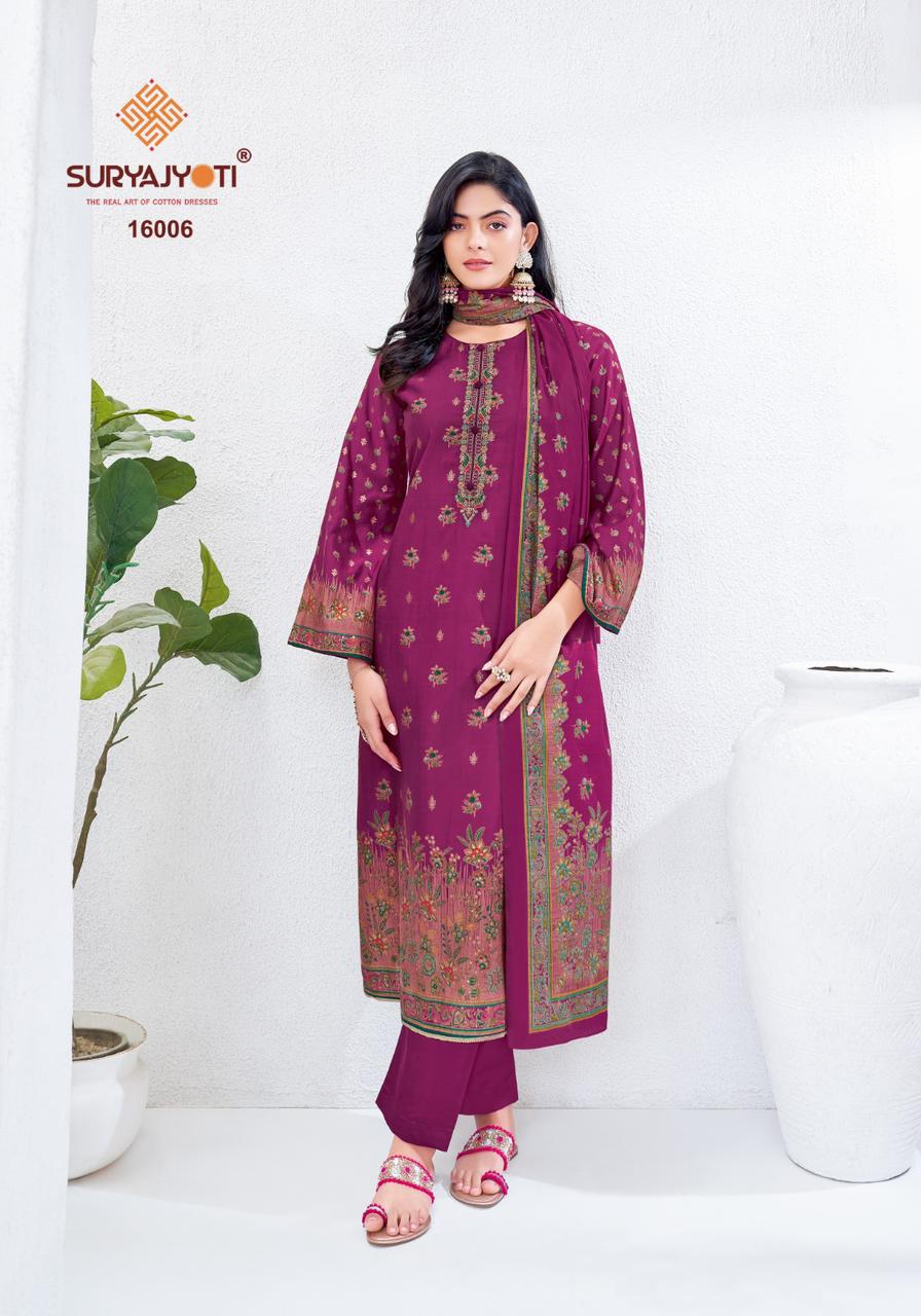 Pushpa Vol 16 Suryajyoti Modal Silk Pant Style Suits Supplier India