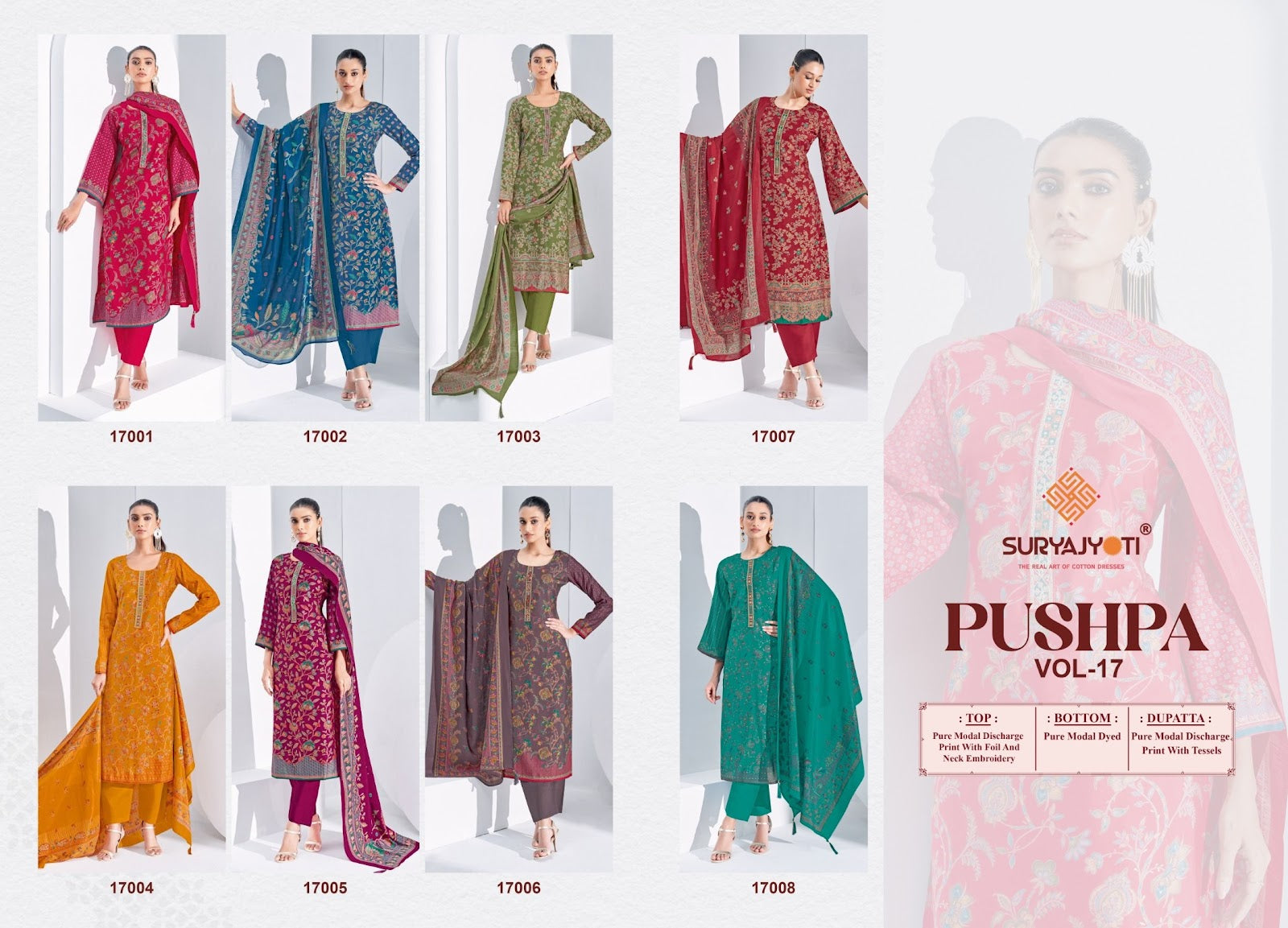 Pushpa Vol 17 Suryajyoti Modal Silk Pant Style Suits Manufacturer