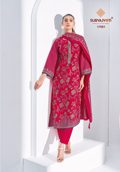 Pushpa Vol 17 Suryajyoti Modal Silk Pant Style Suits Manufacturer