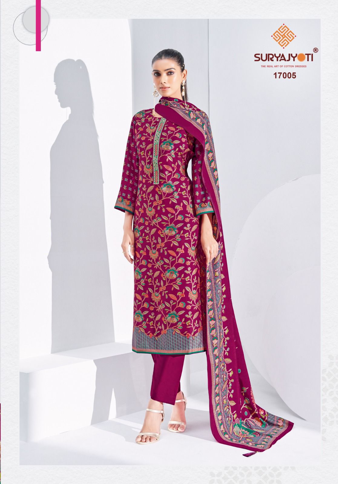 Pushpa Vol 17 Suryajyoti Modal Silk Pant Style Suits Manufacturer