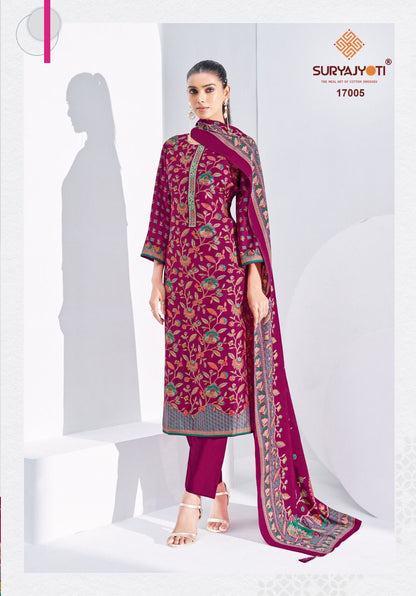 Pushpa Vol 17 Suryajyoti Modal Silk Pant Style Suits Manufacturer