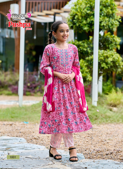 Pushpa Vol 1 Mystic 9 Rayon Capsule Girls Readymade Pant Suits Wholesaler