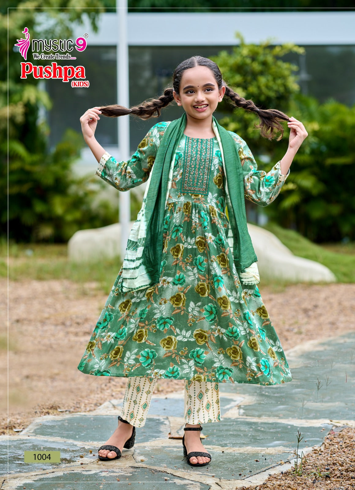 Pushpa Vol 1 Mystic 9 Rayon Capsule Girls Readymade Pant Suits Wholesaler