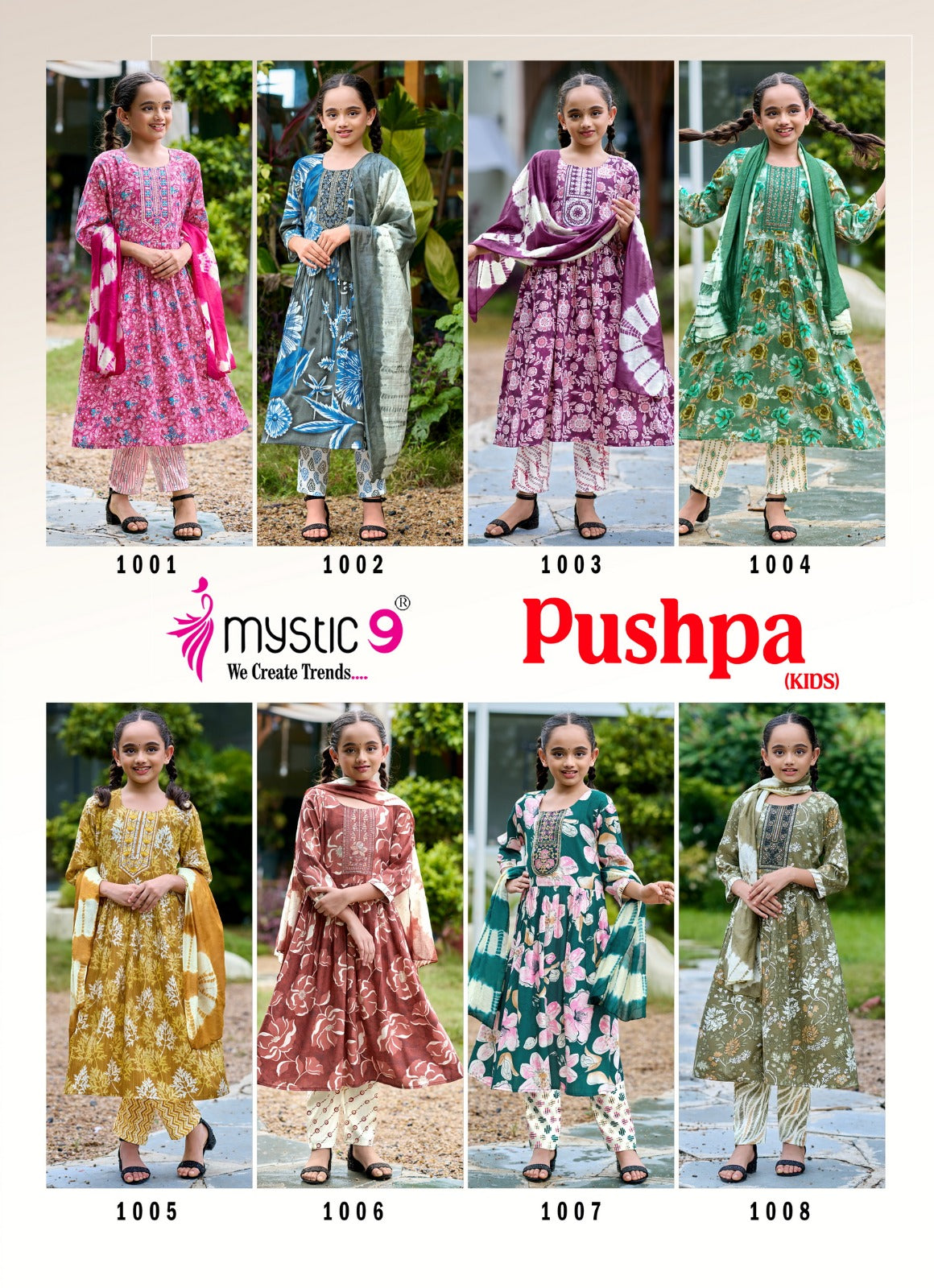 Pushpa Vol 1 Mystic 9 Rayon Capsule Girls Readymade Pant Suits Wholesaler