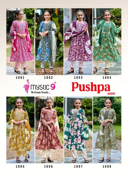 Pushpa Vol 1 Mystic 9 Rayon Capsule Girls Readymade Pant Suits Wholesaler