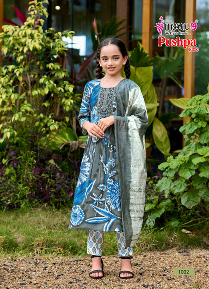 Pushpa Vol 1 Mystic 9 Rayon Capsule Girls Readymade Pant Suits Wholesaler