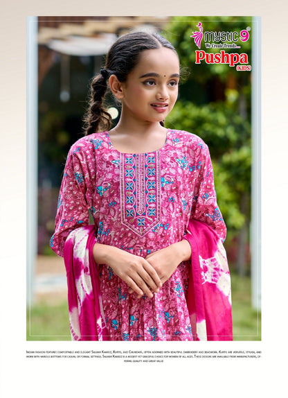 Pushpa Vol 1 Mystic 9 Rayon Capsule Girls Readymade Pant Suits Wholesaler