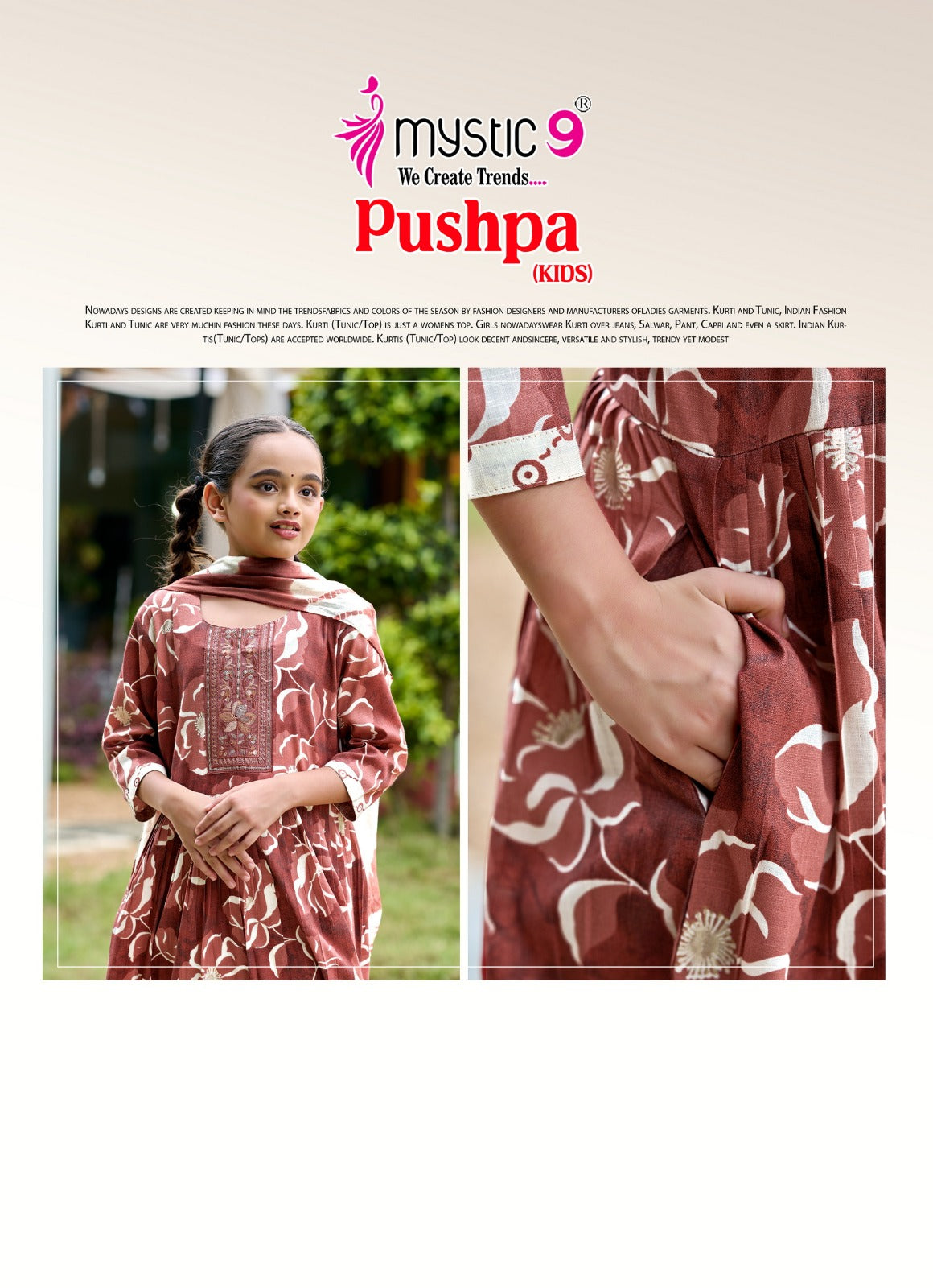 Pushpa Vol 1 Mystic 9 Rayon Capsule Girls Readymade Pant Suits Wholesaler