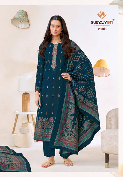 Pushpa Vol 20 Suryajyoti Modal Silk Pant Style Suits Manufacturer