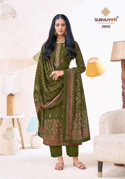 Pushpa Vol 20 Suryajyoti Modal Silk Pant Style Suits Manufacturer