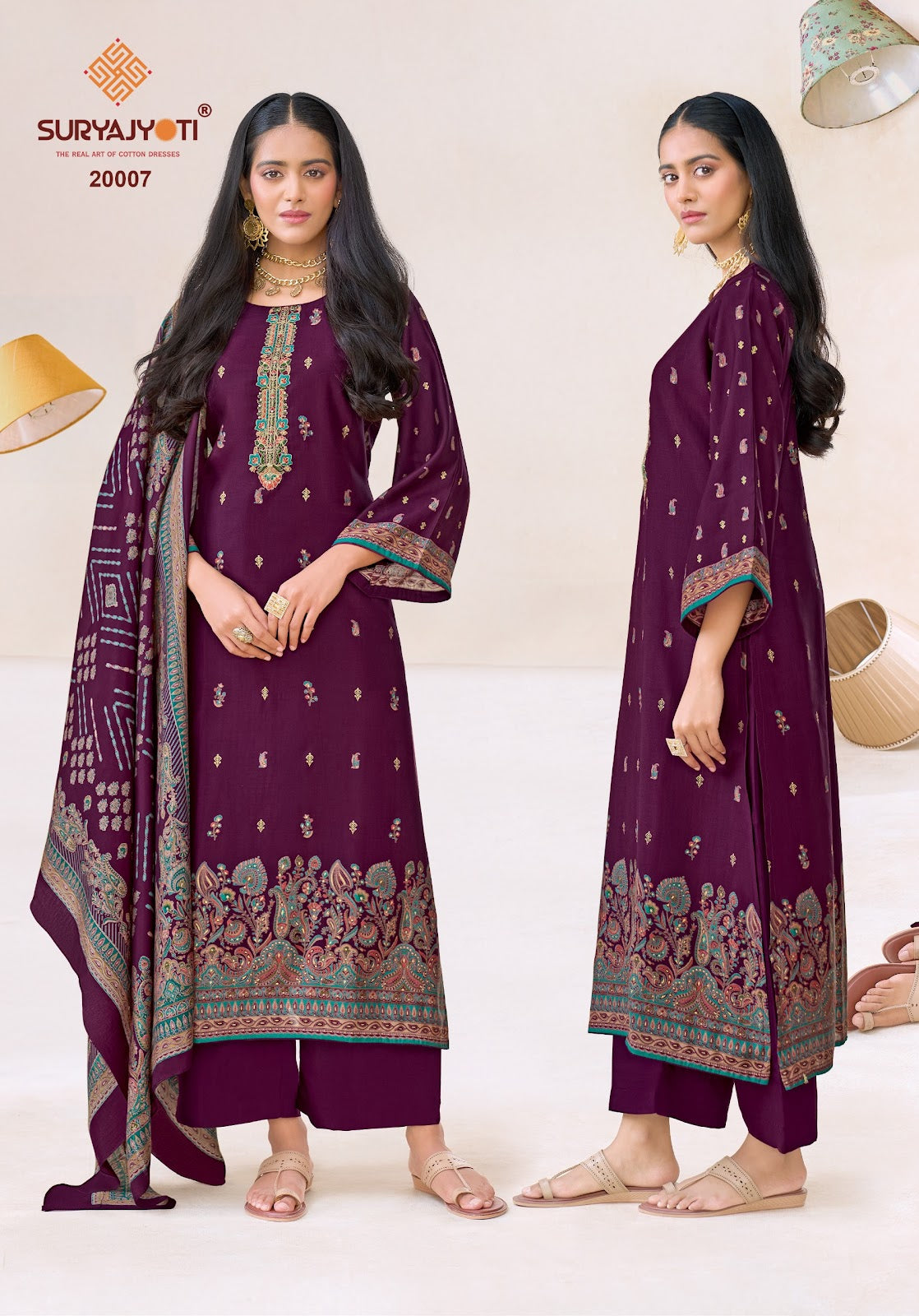 Pushpa Vol 20 Suryajyoti Modal Silk Pant Style Suits Manufacturer