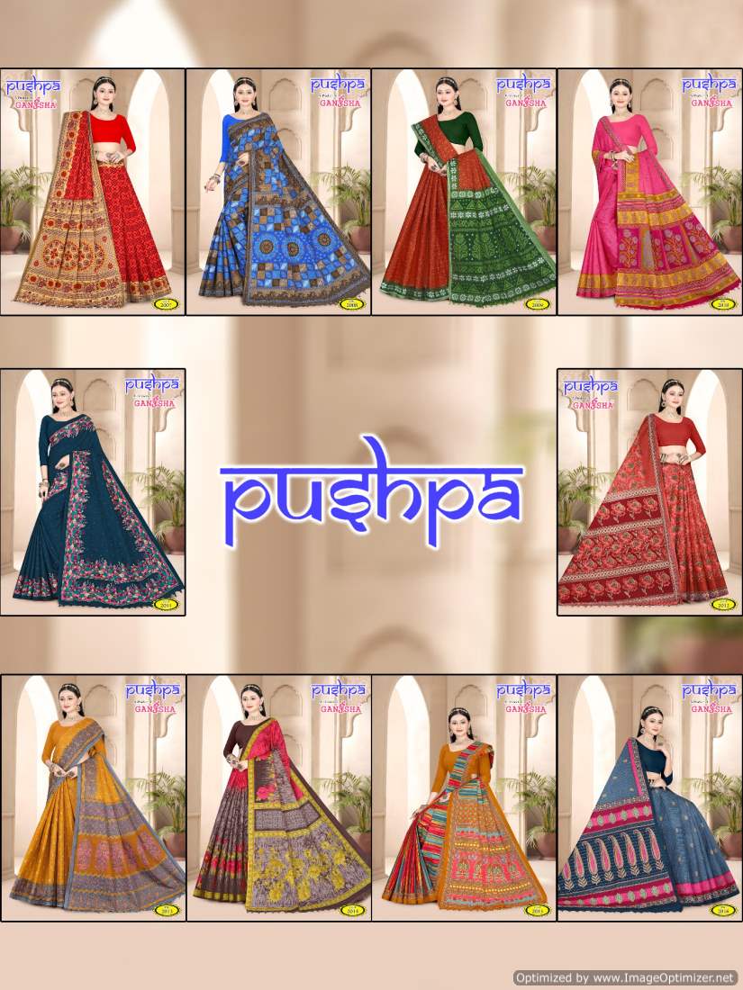 Pushpa Vol 2 Ganesha Cotton Sarees