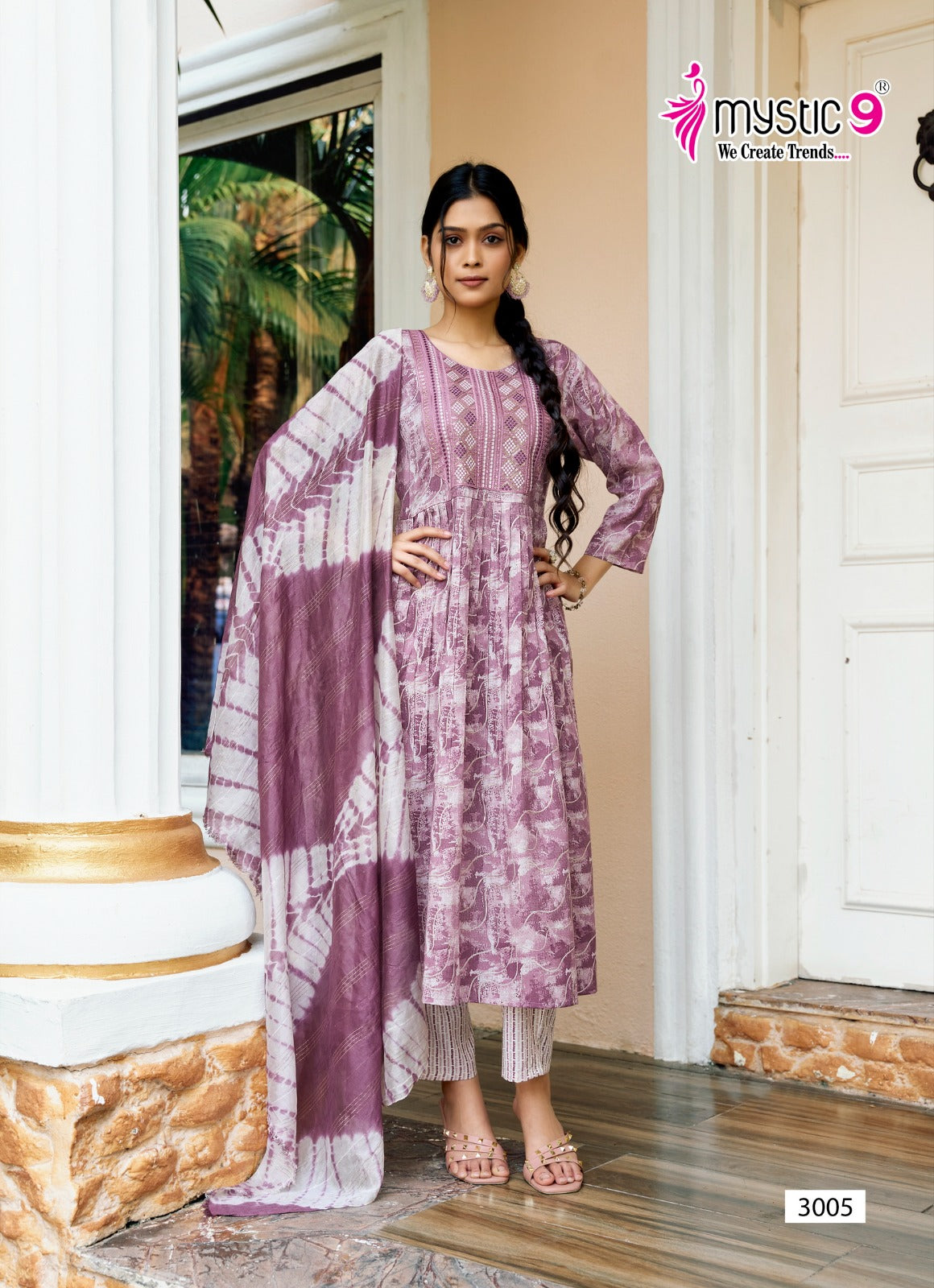 Pushpa Vol 3 Mystic 9 Rayon Capsule Readymade Pant Style Suits Wholesaler Ahmedabad